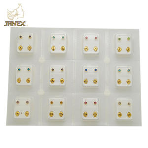 Pendientes Hipoalergénicos de Acero Quirúrgico, Accesorios Estériles para Kit de Perforación - Product Image 1