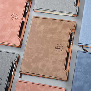 Bonito Cuaderno con Portaplumas, Cubierta de Cuero PU, Cuaderno con Logotipo Personalizado, Tamaño A5/B5 <span class=keywords><strong>para</strong></span> Estudiantes y Uso de Oficina - Product Image 5