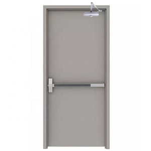 <span class=keywords><strong>Porta</strong></span> Antincendio Moderna a <span class=keywords><strong>Battente</strong></span> Singolo in Acciaio <span class=keywords><strong>Grigio</strong></span> con Barra Antipanico, Certificata e Resistente al Fuoco, con 5 Anni di Garanzia per Uso Commerciale - Product Image 1