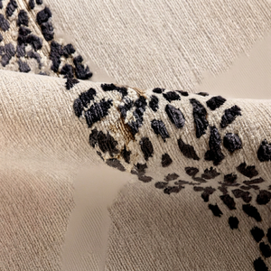 Tapis de luxe moderne en laine et soie, noué à la main, à poils bouclés, écologique, antidérapant, à poils moyens, couleur unie, avec support en PVC, export. - Product Image 2