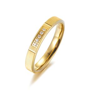 Jingzhanyi แหวนคู่รักปรับแต่งได้แบบ HCRD009W หินโรเดียมประดับเพชรดีไซน์ทันสมัยสำหรับผู้หญิง - Product Image 1