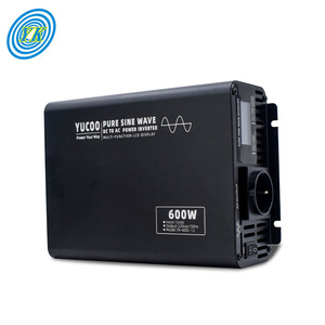 Yucoo <span class=keywords><strong>DC</strong></span> <span class=keywords><strong>AC</strong></span> 24V đến 220V 600W tinh khiết Sine Wave <span class=keywords><strong>Inverter</strong></span> với LCD hiển thị xe biến tần - Product Image 4