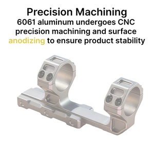 Montura Cantilever BANGBANG para Tubo de 30mm, Montura para Mira Telescópica de 20mm, 1.5" para Óptica de Caza al Aire Libre (Espaciado de 60mm, Gris) - Product Image 3
