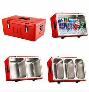 40L Three-Grid <strong>Stainless</strong> <strong>Steel</strong> <strong>Food</strong> Warmer <strong>Containers</strong> Keep Warm Rectangular Insulated Barrel for <strong>Food</strong> Storage &amp; Preservation - Product Image 1