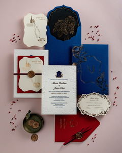 ซองใส่จดหมายแบบแข็งพิมพ์ลายตัวอักษรสีฟ้า4x6สำหรับ15ปี - Product Image 1