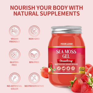 Gel de Musgo Marino Orgánico Superalimento al por Mayor OEM, Suplemento con Sabor a Frutas, Geles de Fresa Deshidratada, Etiqueta Privada, Gel de Musgo Marino Auténtico - Product Image 5