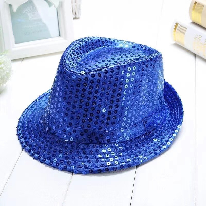 Pack De 2 Sombreros Fedora De Lentejuelas Para Fiesta – Brillantes Y Transpirables, Ideales Para Discoteca, Halloween Y Disfraces (Plateado Y Negro)
