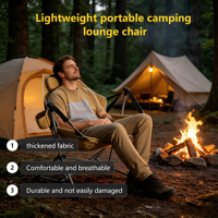 Chaise à bascule légère et portable pour le camping en plein air, chaise pliante, chaise longue respirante, hamac en forme de croissant de lune, sable