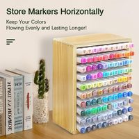 Bambopo 100 pièces marqueur stockage organisateur bureau alcool marqueurs support crayons Art brosses salle de classe bureau maison support de rangement