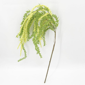 Guirnalda de <span class=keywords><strong>sauce</strong></span> llorón de lujo de 153cm, hojas de plástico suave, arco de rosas de seda, fiesta de boda, hogar, mesa, pared, jardín, Hotel, decoración al aire libre - Product Image 4