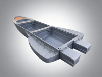 Bateau de pêche pliable en PE, compact et polyvalent, avec fonction de dérive, pour 4 à 6 personnes