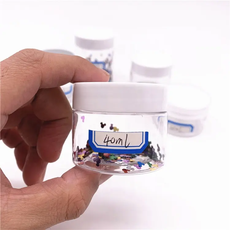0.5oz 1oz 2oz 4oz 8oz 10oz cosmetic jars empty glitter powder container custom plastic jar