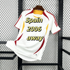 เสื้อฟุตบอลทีมเยือนสเปนปี <span class=keywords><strong>2006</strong></span> แบบย้อนยุค แขนสั้น ระบายอากาศได้ดี รุ่น 1.1 สำหรับฤดูร้อน ขายส่งจากโรงงาน - Product Image 5
