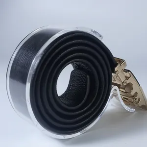 יאגלי סין מפעל אחסון חגורה שקופה מותאם אישית נרתיק חגורה אקרילית עגולה לתצוגה בלבד