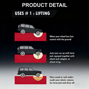 48 Zoll Farm <span class=keywords><strong>Jack</strong></span> Hochheber mit 3 Tonnen Tragfähigkeit, tragbarer Hochhub-Wagenheber für PKW und Geländewagen, Ratschen-Mehrzweck-Stoßstangenheber - Product Image 6