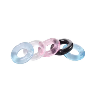 แหวนสั่นสำหรับผู้ชาย สีฟ้าใส-ดำ ทำจากยางซิลิโคน กันน้ำ เป็นมิตรกับสิ่งแวดล้อม ให้ความรู้สึกสัมผัสเสมือนจริง ของเล่นทางเพศสำหรับผู้ใหญ่ - Product Image 3