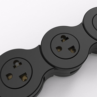 Prise américaine flexible chargeur rapide prise de courant adaptateur de prises 5 voies port AC serpent 10A évalué matériau ABS multiprise USA