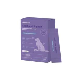 Poudre de soutien des glandes anales pour animaux de compagnie avec des coques de psyllium pour la régularité digestive et la prévention des frottements chez les chiens et les chats - Product Image 1