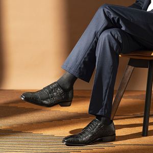 Zapatos Formales de Negocios para Hombre, de Alta Calidad, Clásicos, Británicos, Ligeros, Transpirables, Antideslizantes, con Parches de Cuero Genuino - Product Image 1