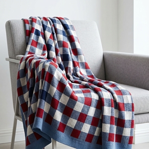 <span class=keywords><strong>Plaid</strong></span> rétro à carreaux pour canapé, couverture décorative douce et chaude en tricot, couverture <span class=keywords><strong>de</strong></span> voyage pour sieste, couverture <span class=keywords><strong>de</strong></span> canapé vintage à carreaux <span class=keywords><strong>de</strong></span> Noël - Product Image 3