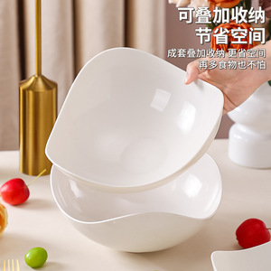 Creamy Irregular Fruit Bowl <b>Plastic</b> Milk White Coffee <b>Table</b> Decorative Tray Nordic Style Snack Candy Bowl - Product Image 5