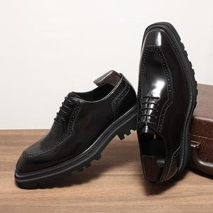 Zapatos de Hombre Casuales Retro Vintage de Piel Genuina con Cordones y Punta Cerrada, Impermeables, al por Mayor - Product Image 4