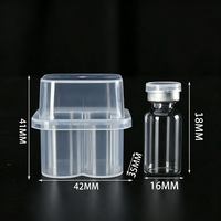 Boîte de 2 flacons de 3 ml en PP pour vaccin, transparente, pour poudre lyophilisée, emballage plastique, boîte de rangement pour flacons Cillin