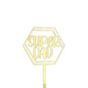 ท็อปเปอร์เค้กอะคริลิค ลาย "น้ำผึ้งและความหวาน สุขสันต์วันพ่อ" หนา 1.3 มม. ของตกแต่งเค้กพลาสติกสำหรับวันพ่อ - Product Image 3