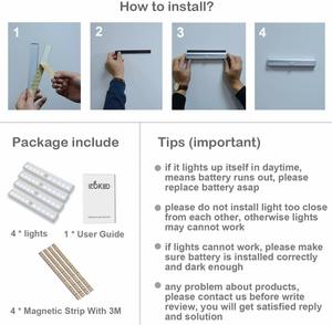 <span class=keywords><strong>Led</strong></span> tủ ánh sáng pin AAA PIR cảm biến chuyển động <span class=keywords><strong>Led</strong></span> tủ quần áo đèn dưới ánh sáng nội các cho tủ quần áo - Product Image 4