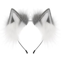 Nouveau Style personnalisé couleur unisexe Anime chat oreilles bandeau en peluche belle fausse fourrure chat renard loup oreilles pour adultes