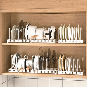 Cozinha Bancada Gabinete Material Metal Prato <span class=keywords><strong>Rack</strong></span> Suporte Tampa Pote <span class=keywords><strong>Rack</strong></span> De Armazenamento De Panela - Product Image 2