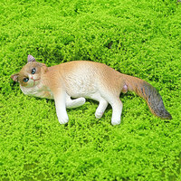 Produit phare transfrontalier : Modèle d'animal en PVC massif de haute qualité, réaliste, figurine de chat décorative, jouet pour maison de poupée pour filles