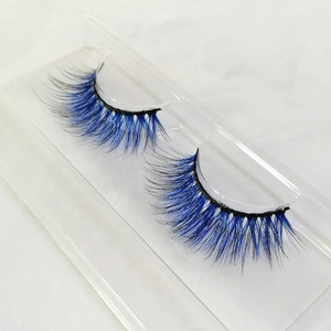 Wholesale 3d silk eyelash colorful handmade 3d false eyelashes eyelash mink with packing box and private label - Product Image 5