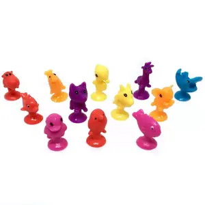 Hot 16 Designs Assorted Mini Cartoon Stikeez Figure Animal 3D Sucker Toy Kids Favor Reward Gift 1 Inch 32mm Gashapon Capsule Toy