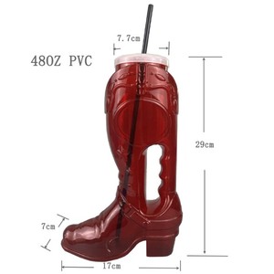 Bicchiere in Plastica da 24oz a Forma di Stivale, Creativo per Bevande Fredde e Birra, Tazza da Cowboy a Forma di Stivale - Product Image 6