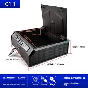 Caja de pistola portátil para el hogar y el <span class=keywords><strong>coche</strong></span> con llave Cerradura digital electrónica <span class=keywords><strong>Seguro</strong></span> Huella digital Contraseña Pistola <span class=keywords><strong>Seguro</strong></span> Accesorio - Product Image 4