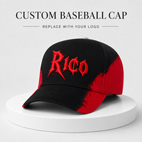Topi Baseball Dua Warna Custom Model Distressed Bordir 3D Hip Hop Snapback Pinggiran Melengkung Lapisan Satin Streetwear Grosir OEM ODM