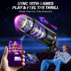 Alat Masturbasi Terbaik Layar LCD Stroker Otomatis Tanpa Sentuhan Tangan Berputar dan Berdenyut Kontrol Aplikasi Mesin Masturbasi Elektrik Pria - Product Image 4