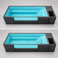 Vente directe usine : Piscine hors-sol en conteneur, grande piscine de jardin avec fenêtre, piscine semi-souterraine, spa-baignoire