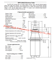 124KW RF lampe électronique de refroidissement par eau BW1184J2/YD1202, amplificateur de vide de puissance HF lampe triode électronique BW1184J2/YD1202