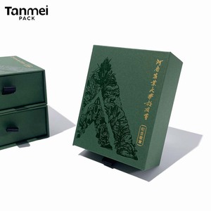 Custom Green Drawer Jewelry <b>Box</b> with Gold Foil Logo Premium Rigid Packaging for <b>Earrings</b> Necklaces and <b>Gifts</b> - Product Image 4