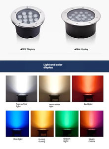 Lâmpada LED Subterrânea Transparente para Jardim, Luminária de Gramado, Luminária de Chão Colorida Embutida à Prova d'Água para Exterior - Product Image 6