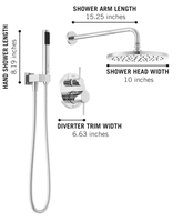 Système de douche à effet pluie moderne série 14 pour hôtels, ensemble de robinetterie chromé poli avec pommeau de douche, jets de massage, pulvérisation, vanne murale
