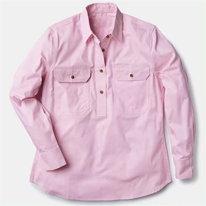 100% coton <span class=keywords><strong>rouge</strong></span> jaune <span class=keywords><strong>bleu</strong></span> blanc vert manches longues demi bouton Country Western <span class=keywords><strong>chemise</strong></span> de travail pour hommes - Product Image 3