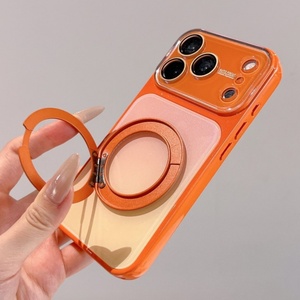 เคสโทรศัพท์มือถือแบบหมุนได้ 360 องศา สีนีออนไล่เฉดใหม่ล่าสุด พร้อมที่ยึดแม่เหล็กสำหรับชาร์จ ป้องกันการกระแทก สำหรับ iPhone 13 14 15 16 17 pro max - Product Image 2
