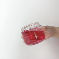 Pot en verre transparent à large ouverture pour crème cosmétique, récipient en verre pour aliments avec col à vis