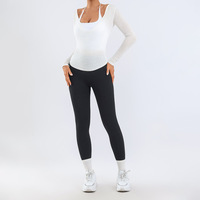 YIYI Ensemble de yoga 3 pièces : Soutien-gorge de yoga dos nu, Haut à manches longues et Legging de yoga taille haute effet push-up, très extensible et à séchage rapide