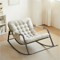 Fauteuil à bascule moderne de loisirs, fauteuil double paresseux pour la maison, le bureau et le salon, fauteuil inclinable avec coussin large