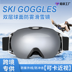 Ski Goggles Double Layer Anti Fog PC Lens Outdoor Ski Equipment Adult Use HX 012 - Product Image 4