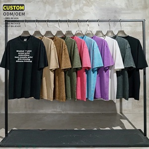 Camisetas de Algodón 100% Vintage con Lavado Ácido, de Alta Calidad, al Por Mayor a Precio de Fábrica, Camisetas Personalizadas para Hombre, Tallas Grandes, Proveedor Destacado - Product Image 1